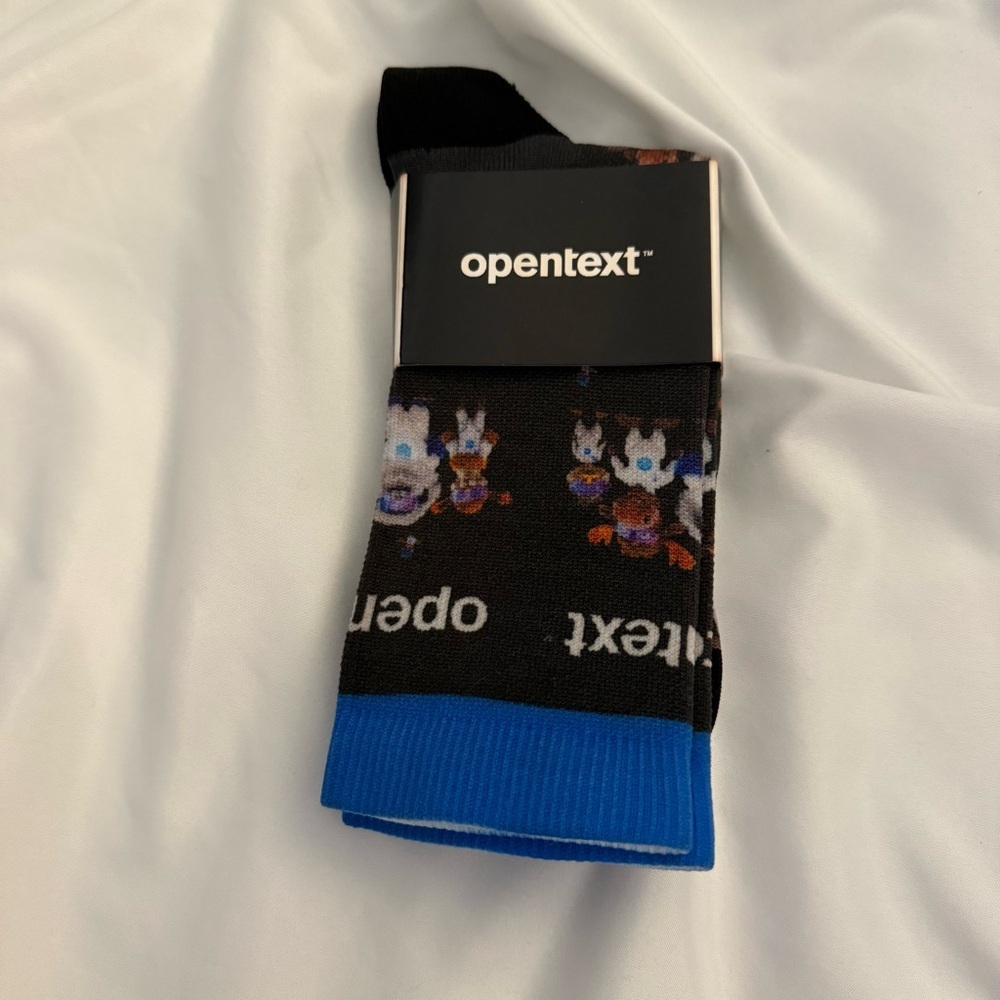 NWT Opentext Custom Pixel Character Crew Socks